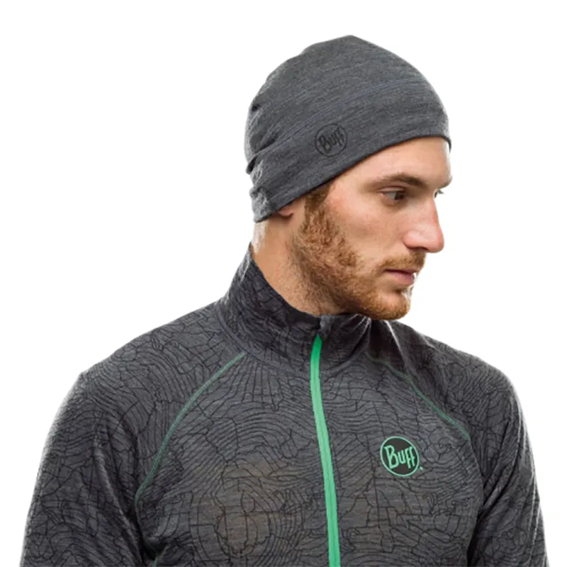 Buff Merino Lightweight Beanie Solid Grey-4